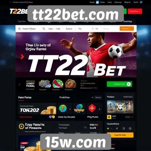 Desempenho e usabilidade do site tt22bet.com